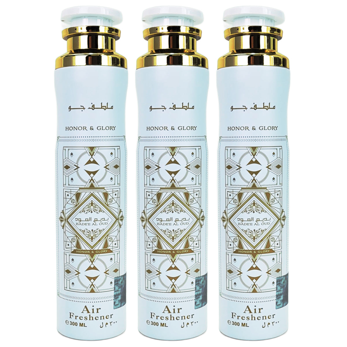 Bade'e Al Oud HONOR & GLORY Aerosol Air Freshener Spray, 300ml, by Lattafa