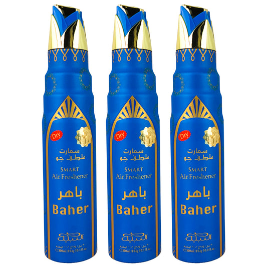 Baher Scent Dry Aerosol Air Freshener Spray, 300ml, by Nabeel