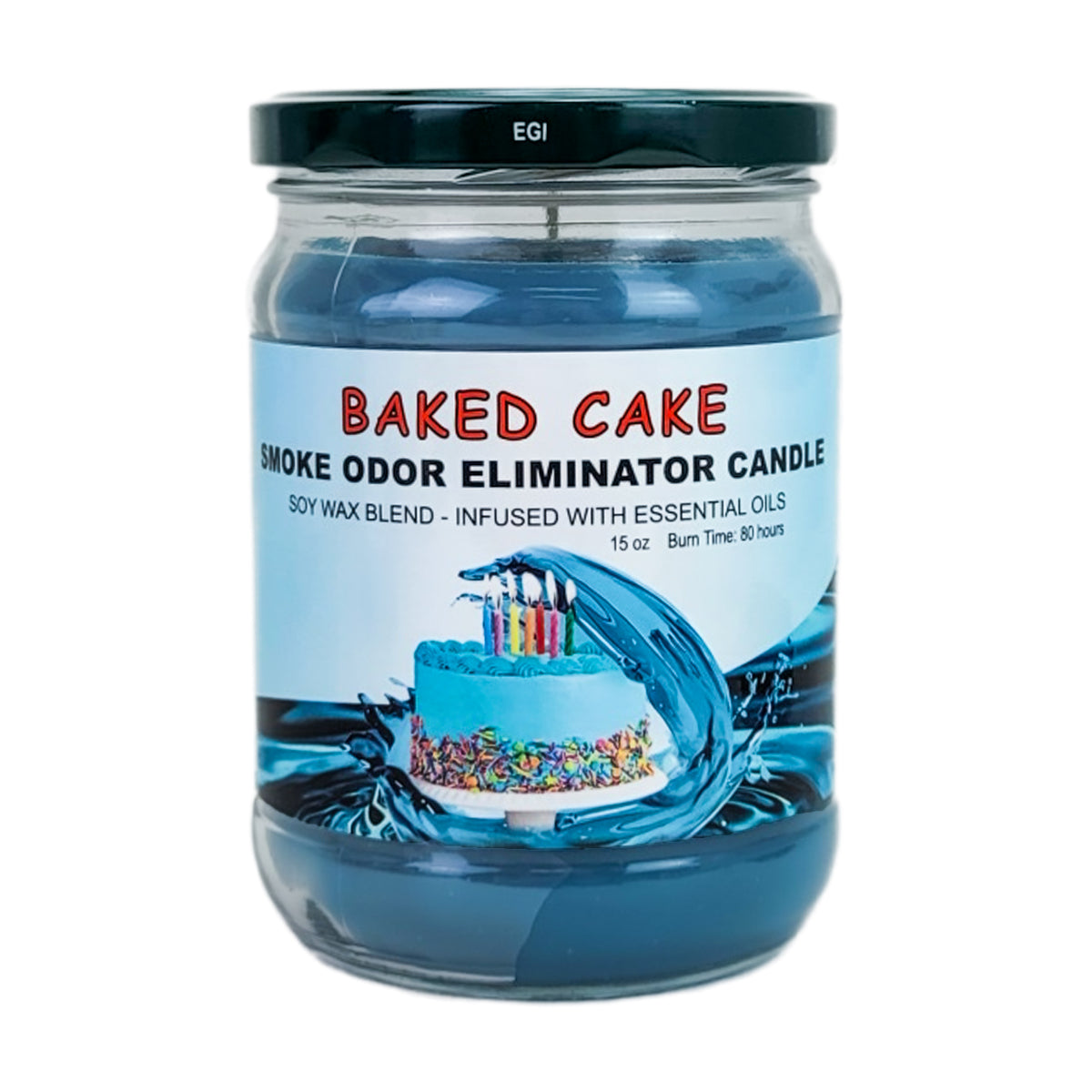 Baked Cake 5" Blunteffects Odor Eliminating Glass Jar Candle
