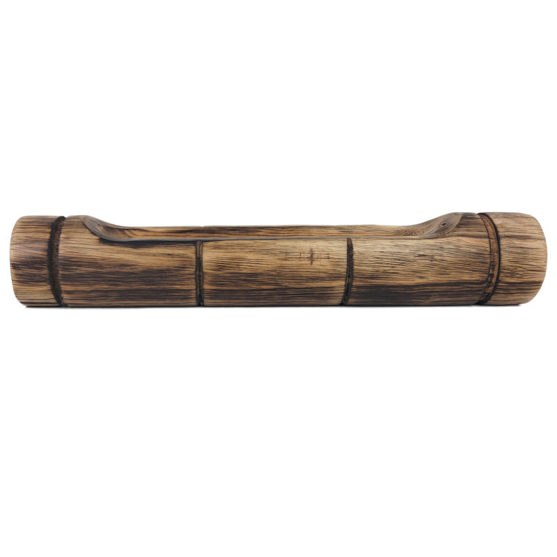 Bamboo Design 12"x2" Double Wooden Incense Burner & Ash Catcher