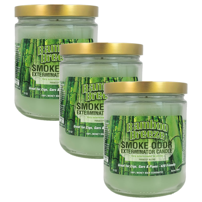 Bamboo Breeze 4" Odor Exterminator Glass Jar Candle 13oz