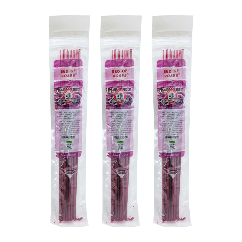 10.5" BluntEffects Incense Fragrance Wands, 12-Pack Bed Of Roses Scent