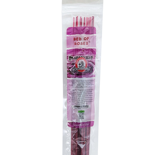10.5" BluntEffects Incense Fragrance Wands, 12-Pack Bed Of Roses Scent