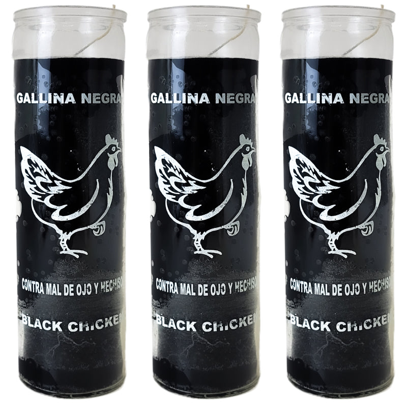 7 Day Candle, Black Chicken (Black)