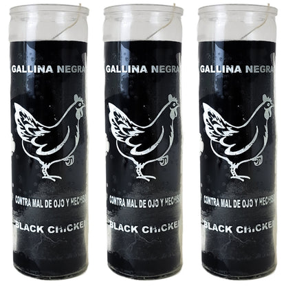 7 Day Candle, Black Chicken (Black)