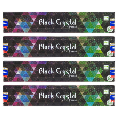 Black Crystal Scent Incense Sticks by Satya BNG, 15g Packs