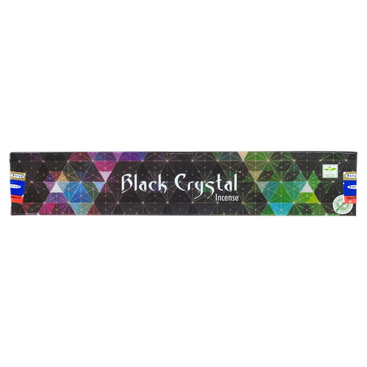 Black Crystal Scent Incense Sticks by Satya BNG, 15g Packs