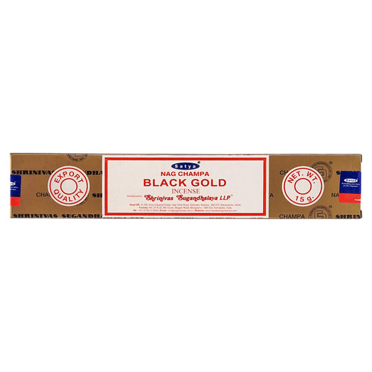 Satya Black Gold Scent Incense Sticks, 15g Pack