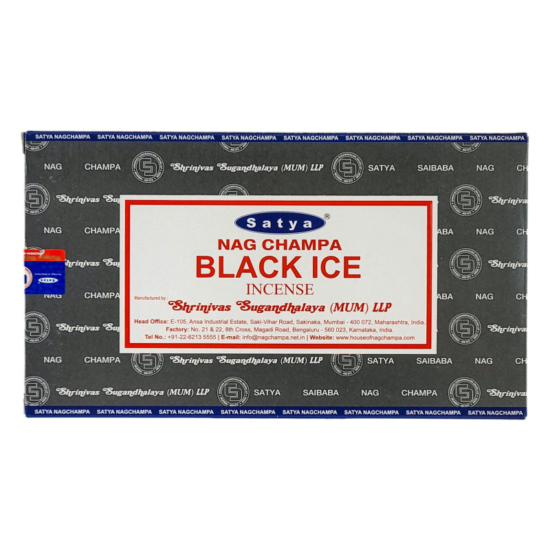 Satya Black Ice Scent Incense Sticks, 15g Pack