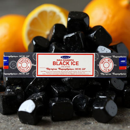 Satya Black Ice Scent Incense Sticks, 15g Pack