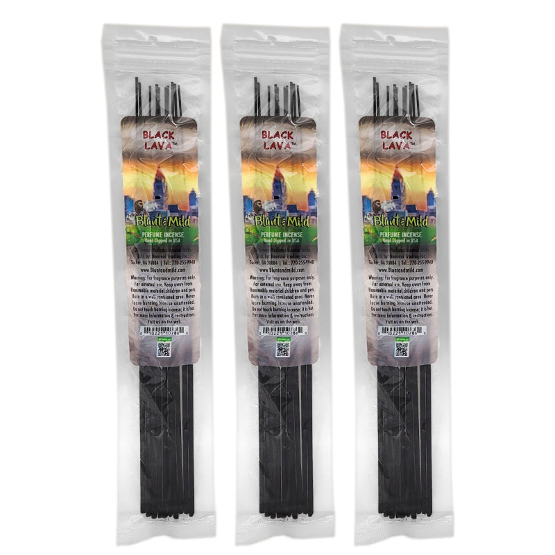 Black Lava 10.5" Blunt & Mild Incense, 20g Pack