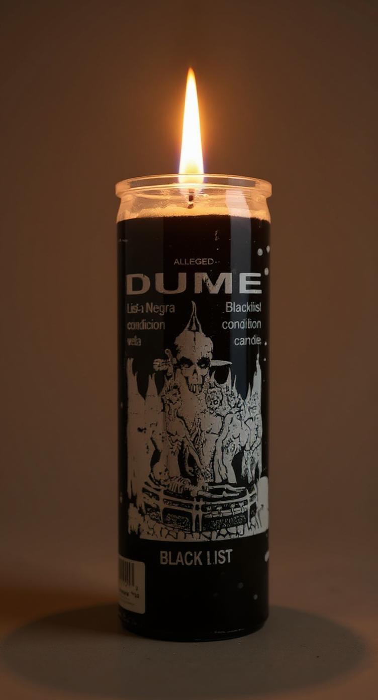 7 Day Candle, Black List (Black)