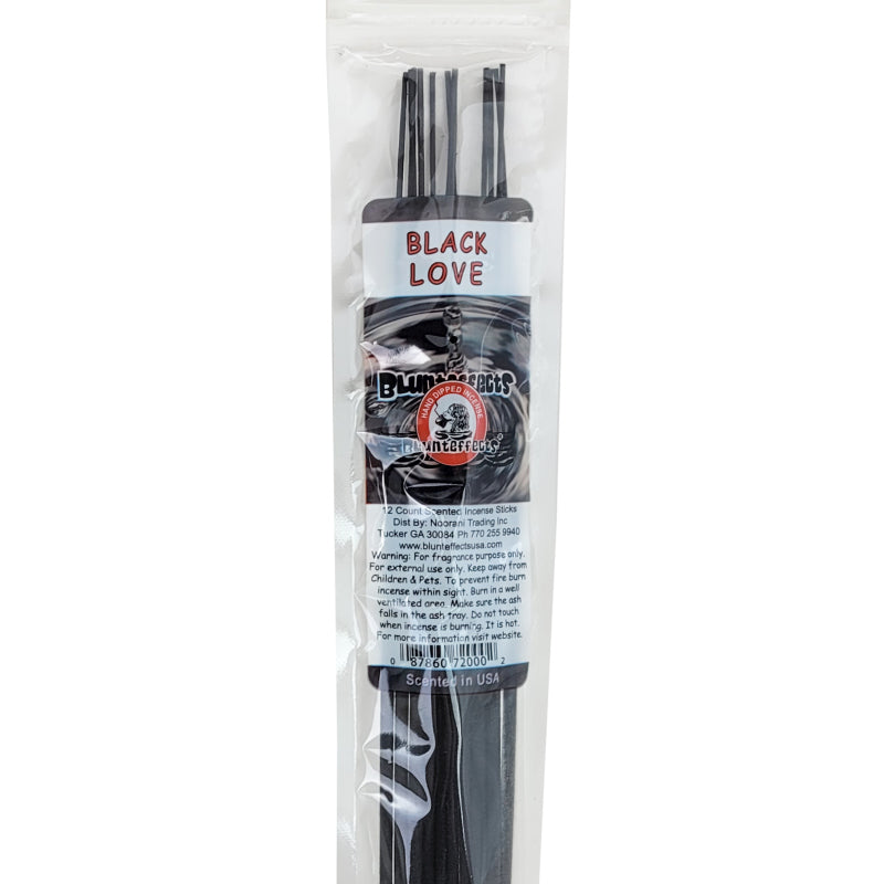 10.5" BluntEffects Incense Fragrance Wands, 12-Pack Black Love Scent
