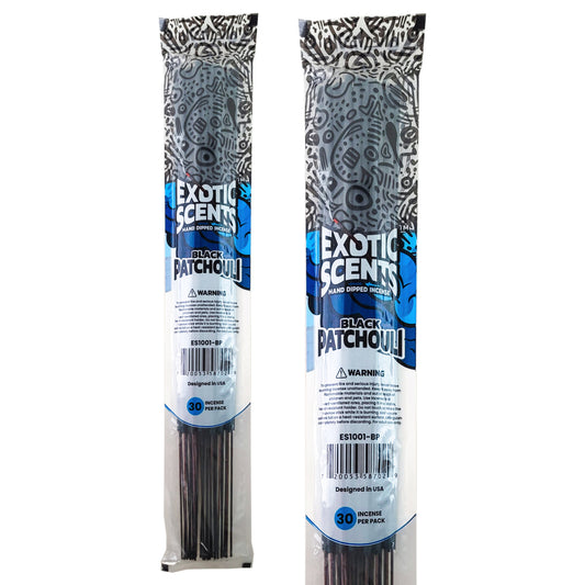 Black Patchouli Scent 19" Exotic Scents Jumbo Incense