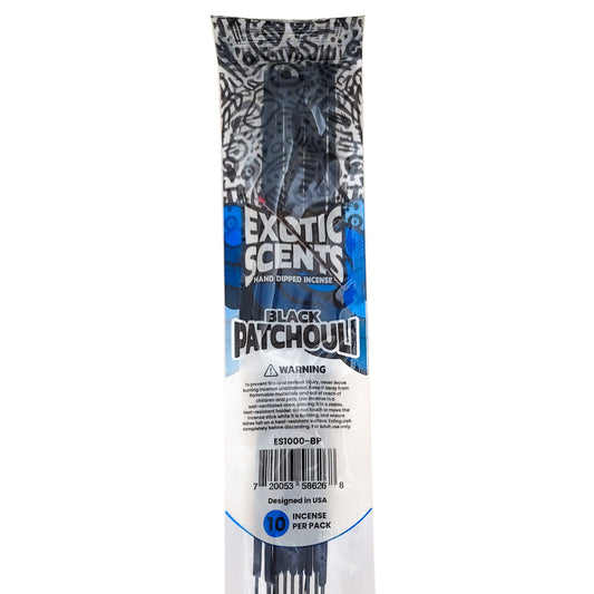 Black Patchouli Scent 11" Exotic Scents Incense