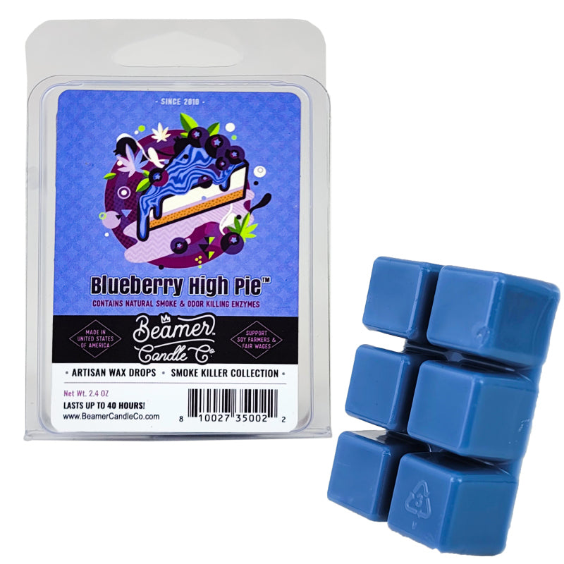 Blueberry High Pie Scent, Wax Drop Melts Odor & Smoke Killer, by Beamer Candle Co