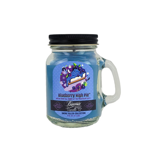 MINI 3" Blueberry High Pie Jar Candle, 4oz Odor & Smoke Killer, by Beamer Candle Co
