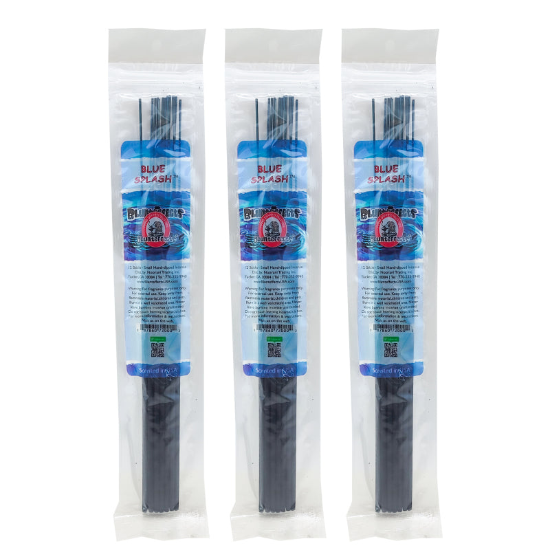 10.5" BluntEffects Incense Fragrance Wands, 12-Pack Blue Splash
