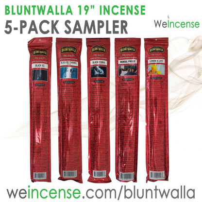 5-PACK SAMPLER #2, 19" Jumbo Bluntwalla Incense