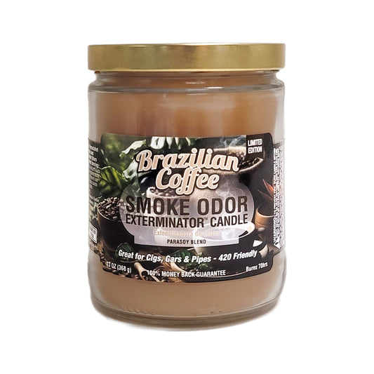 Brazilian Coffee 4" Odor Exterminator Glass Jar Candle 13oz