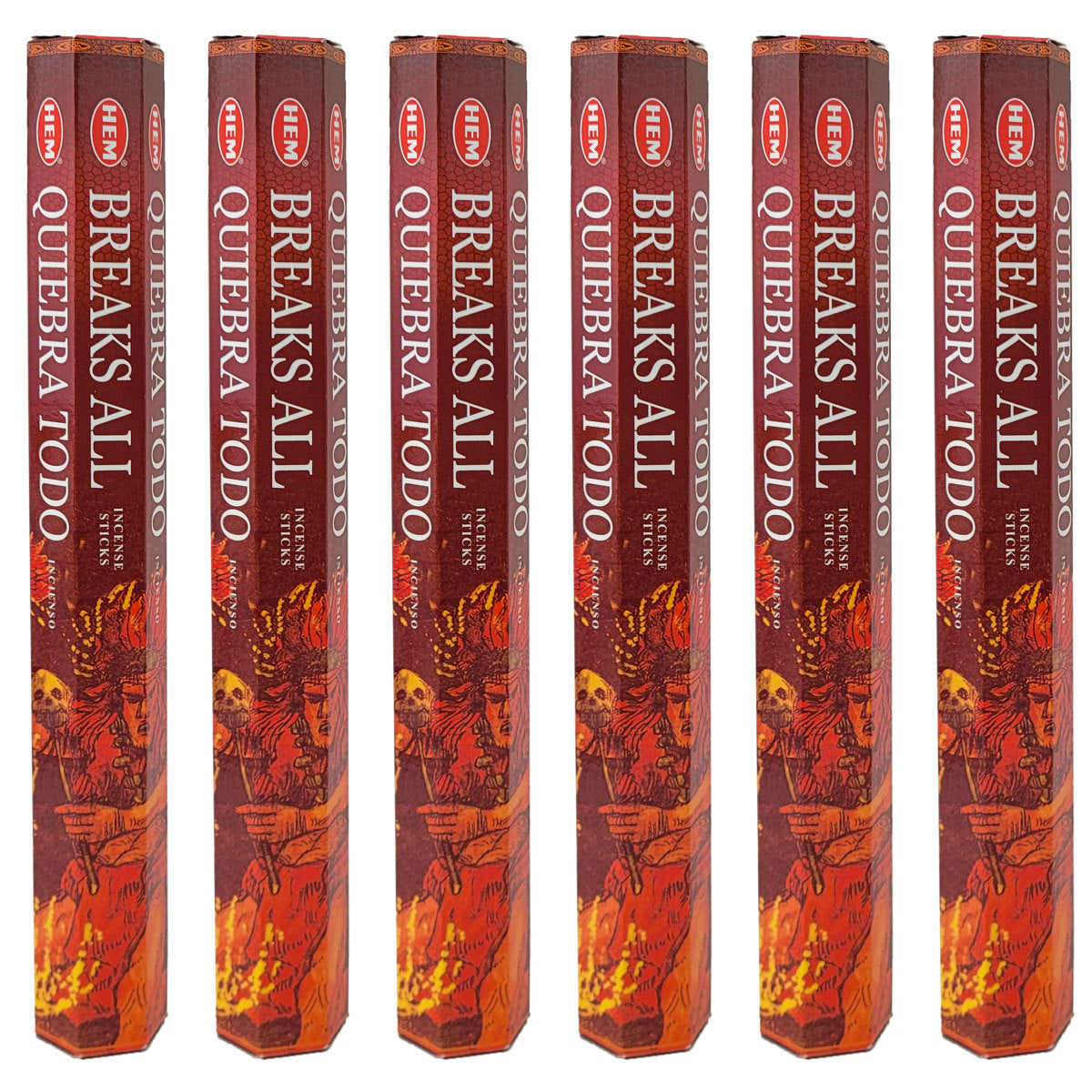HEM Incense Sticks 20-Stick Hex Packs, Breaks All Scent