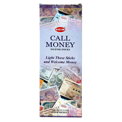 HEM Incense Sticks 20-Stick Hex Packs, Call Money