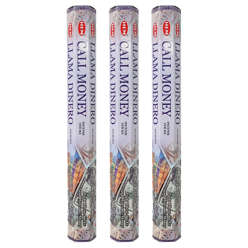 HEM Incense Sticks 20-Stick Hex Packs, Call Money