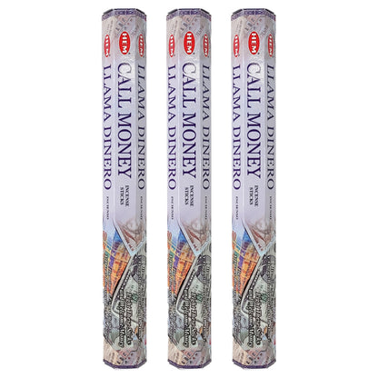 HEM Incense Sticks 20-Stick Hex Packs, Call Money