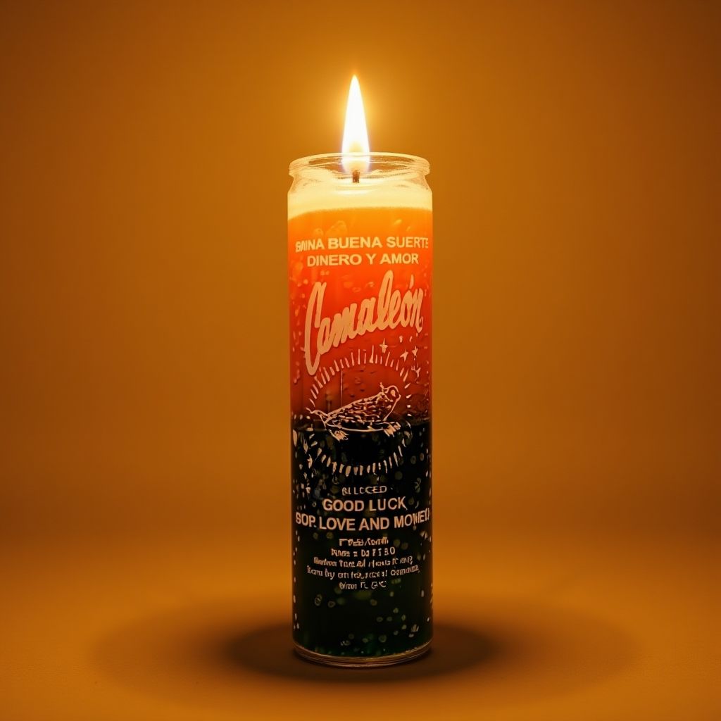 7 Day Candle, Chameleon (Pink/Green)