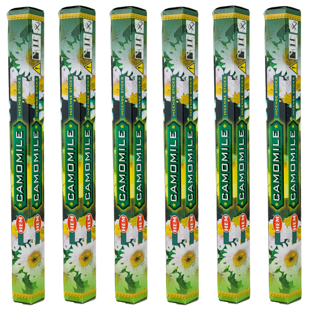 HEM Incense Sticks 20-Stick Hex Packs, Camomile Scent