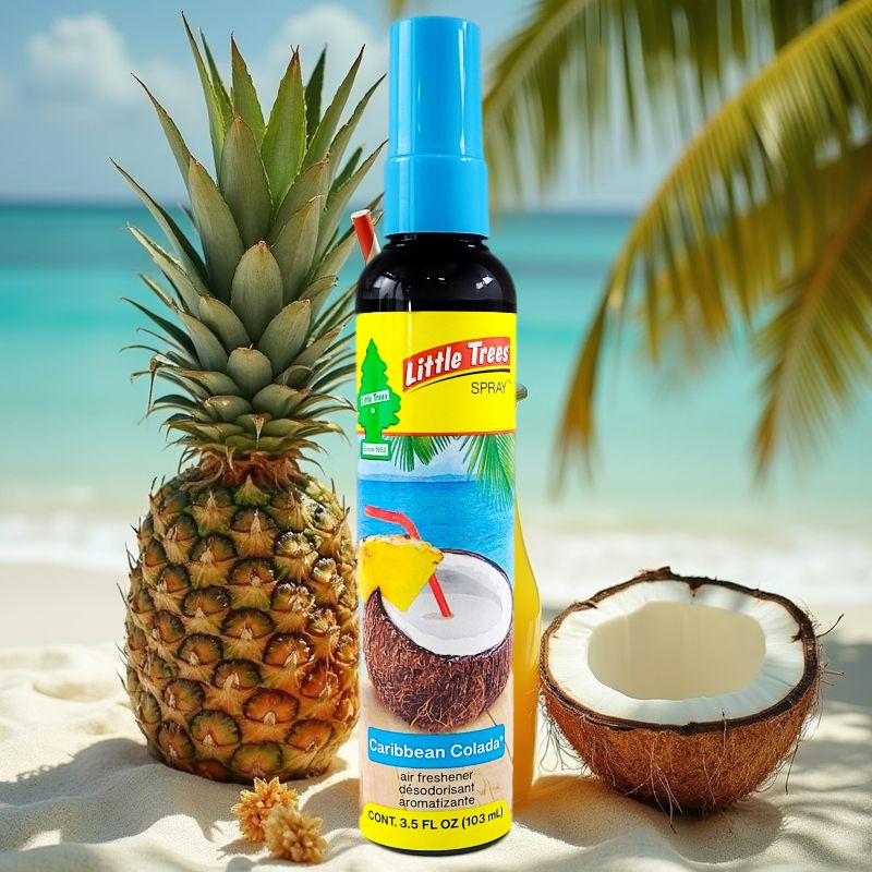 Little Trees 3.5oz Spray Car Air Freshener, Caribbean Colada Scent