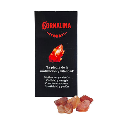 Carnelian 15g 8" Incense Pack + Crystals, by Crystal Magic Incense