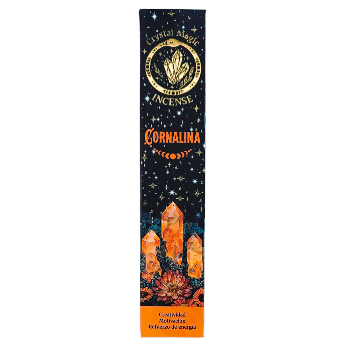 Carnelian 15g 8" Incense Pack + Crystals, by Crystal Magic Incense