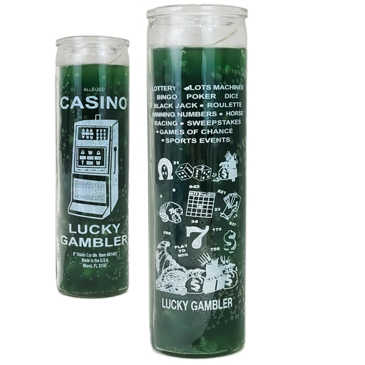 7 Day Candle, Lucky Gambler (Green)