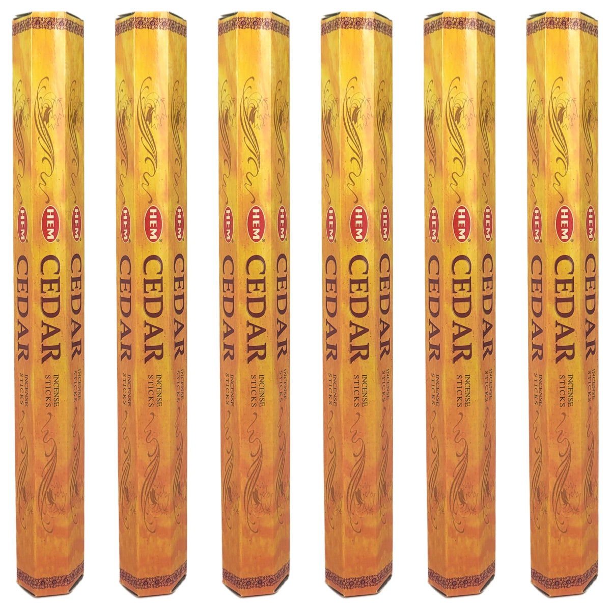 HEM Incense Sticks 20-Stick Hex Packs, Cedar