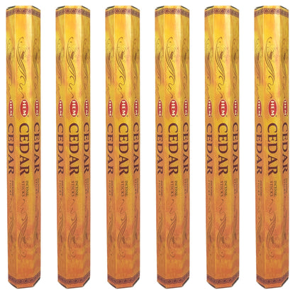 HEM Incense Sticks 20-Stick Hex Packs, Cedar