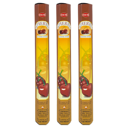 HEM Incense Sticks 20-Stick Hex Packs, Cherry