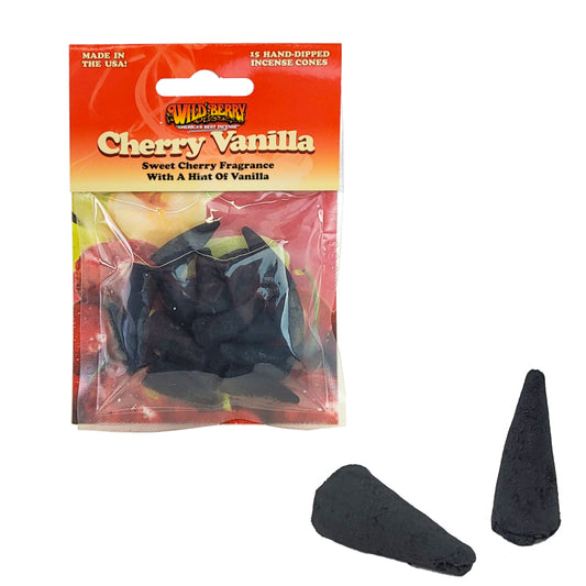 Cherry Vanilla Wild Berry Incense Cones, 15ct Packs