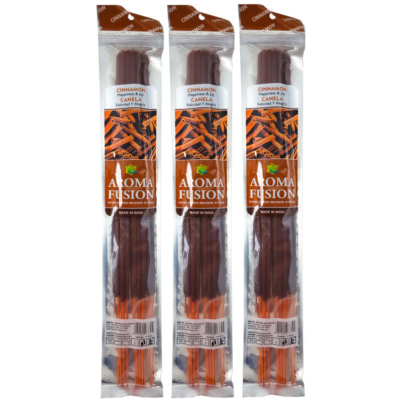 Cinnamon Scent Aroma Fusion 19" Jumbo Incense, 10-Stick Pack