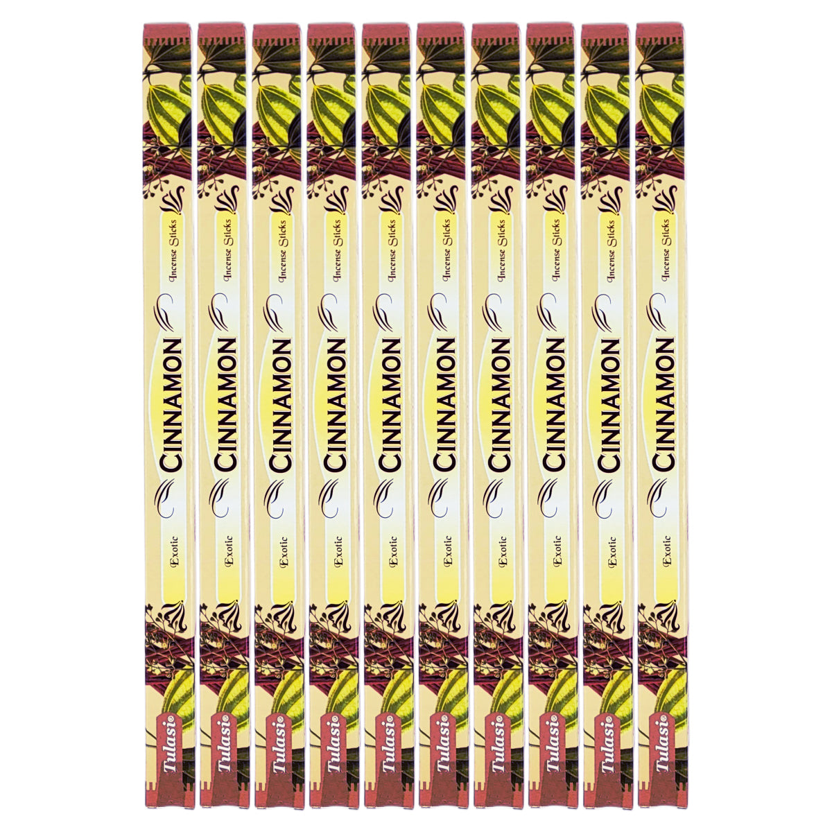 Cinnamon Tulasi 9" Incense Sticks, 8ct Square Packs