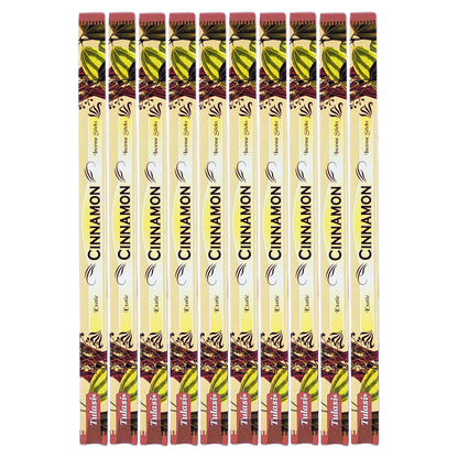 Cinnamon Tulasi 9" Incense Sticks, 8ct Square Packs