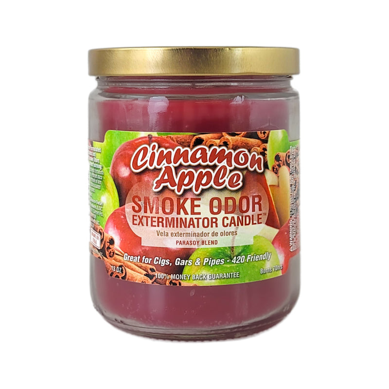 Cinnamon Apple 4" Odor Exterminator Glass Jar Candle 13oz