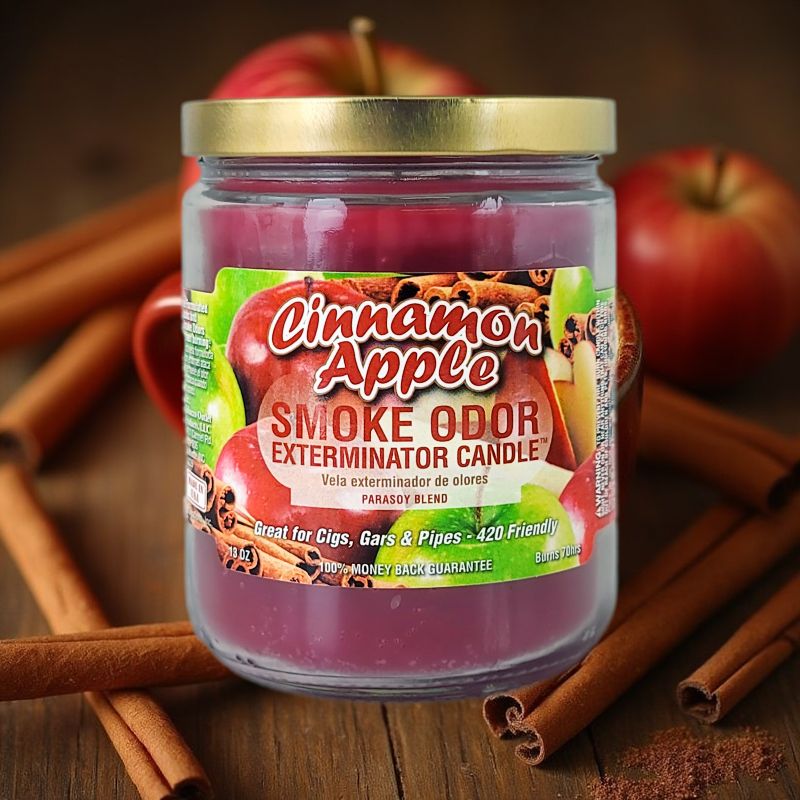 Cinnamon Apple 4" Odor Exterminator Glass Jar Candle 13oz