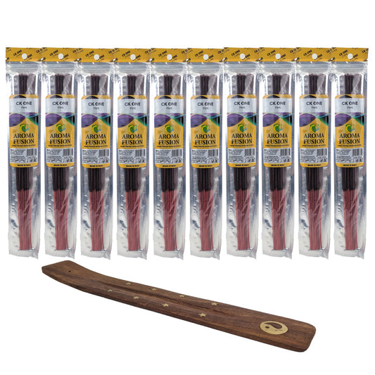 10-Pack + Incense Holder Set: Aroma Fusion C.K.O. TYPE 11" Incense Sticks