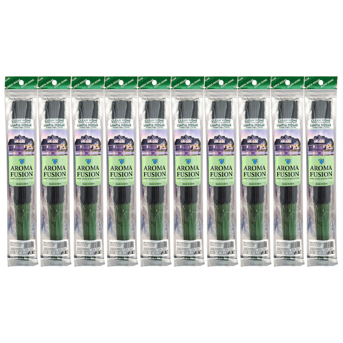 Aroma Fusion 11" Incense Sticks - Clean Home Scent