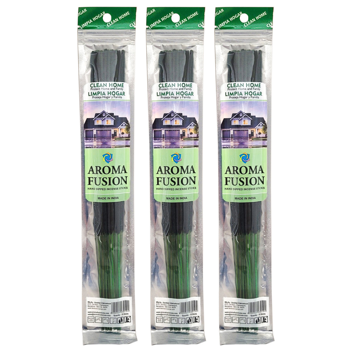 Aroma Fusion 11" Incense Sticks - Clean Home Scent