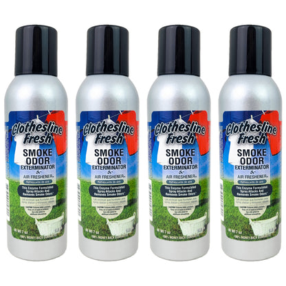 Clothesline Fresh Scent 7oz Smoke Odor Exterminator Aerosol Can Spray