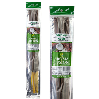 Coconut Scent Aroma Fusion 19" Jumbo Incense, 10-Stick Pack
