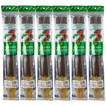 Coconut Scent Aroma Fusion 19" Jumbo Incense, 10-Stick Pack