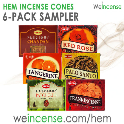 HEM Incense Cones 6-Pack SAMPLER #1, 10-Cone Packs
